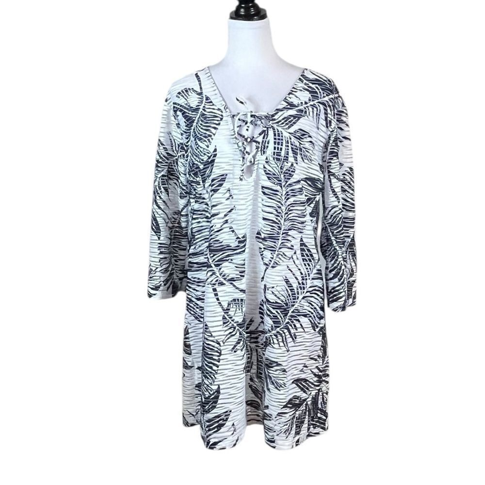 J Valdi‎ Women’s Tropical Palms Swim Coverup, Size XL